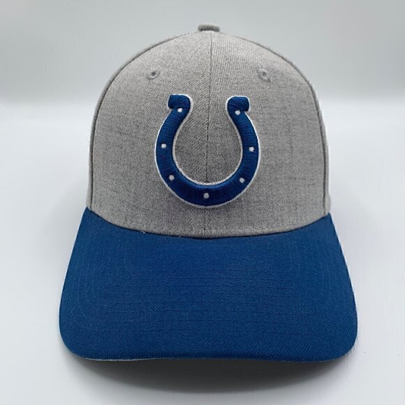 Indianapolis Colts NFL Gray Blue New Era 39Thirty Stretch Fitted Hat Mens M/L - Picture 2 of 5